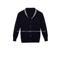 Boy's Knitted Shawl Neck Buttoned School Cardigan